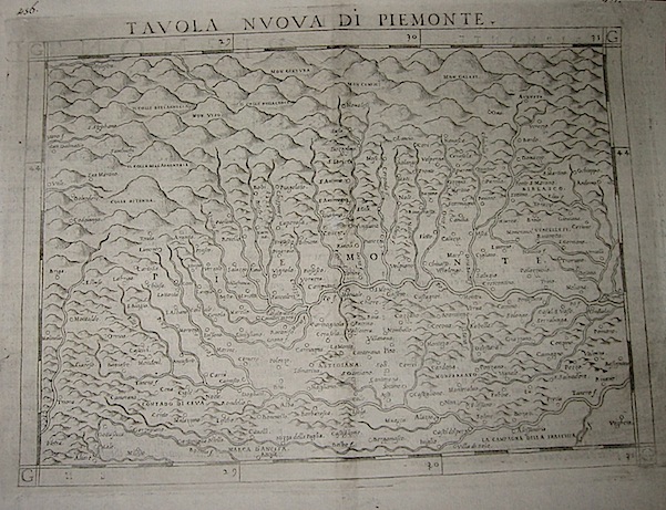 Ruscelli Girolamo (1504-1566) Tavola nuova di Piemonte 1574 Venezia 